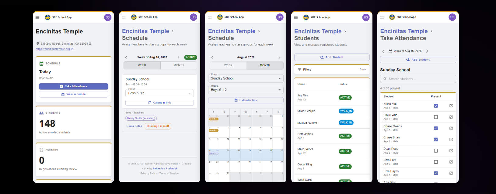 SRF School app